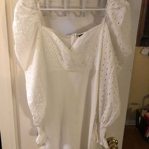 ❌SOLD❌ Shein Puff Long Sleeve Lace Midi Dress